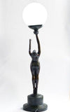 Art Deco Bronze Lighting 'Nora Standing' Lady Table Lamp - Willow and Avon