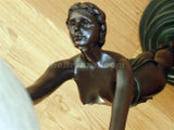 Art Deco Bronze Lighting 'Nora Standing' Lady Table Lamp - Willow and Avon