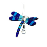 Handmade Fantasy Glass Dragonfly Suncatcher